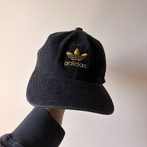 Adidas Black Cap with Gold Logo